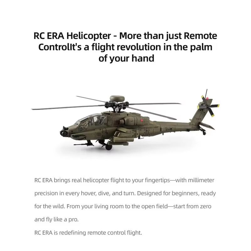RC Era AH‑64D Apache C170 6CH  - огляд і ціна Rc Helicopter Single Rotor