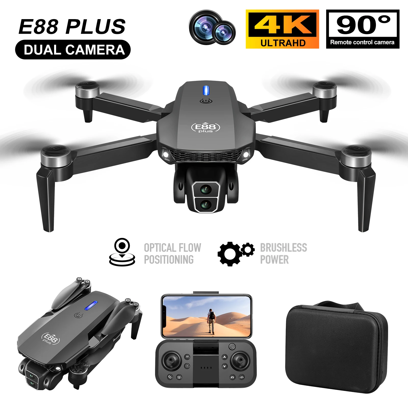 New E88 Plus Quadcopter Drone: - огляд і ціна Rc Helicopter Case