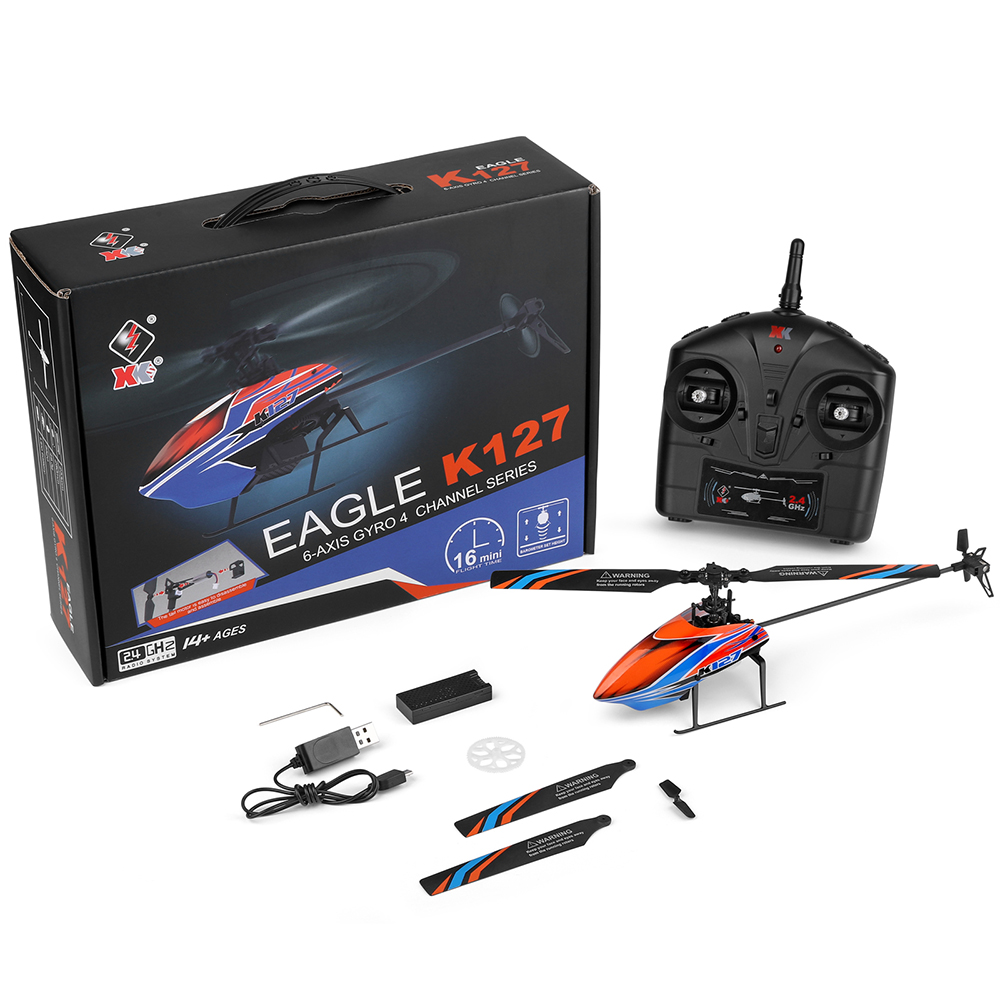 WLtoys XK K127 2.4G 4CH 6-Aixs - огляд і ціна Rc Helicopter Large